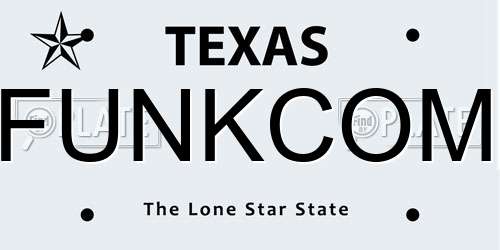 FUNKCOM Texas License Plate