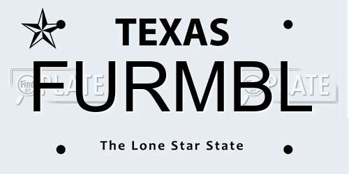 FURMBL Texas License Plate