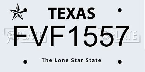 FVF1557 Texas License Plate