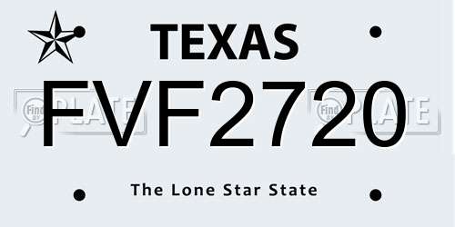 FVF2720 Texas License Plate