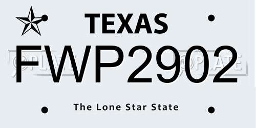 FWP2902 Texas License Plate