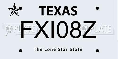 FXI08Z Texas License Plate