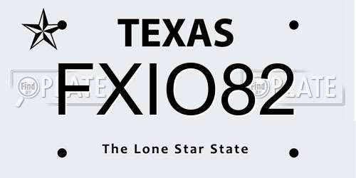 FXIO82 Texas License Plate