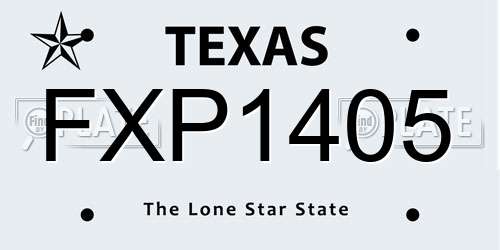 FXP1405 Texas License Plate