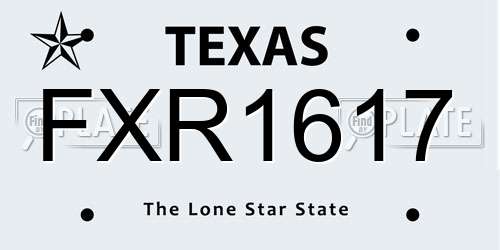 FXR1617 Texas License Plate