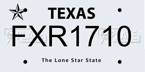 FXR1710 Texas License Plate