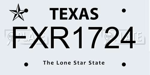 FXR1724 Texas License Plate