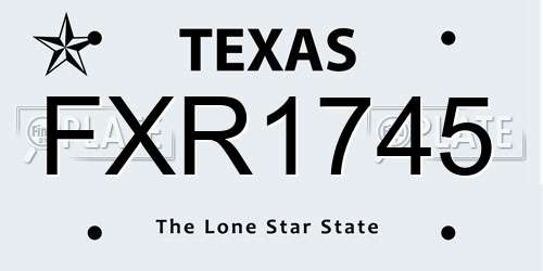 FXR1745 Texas License Plate