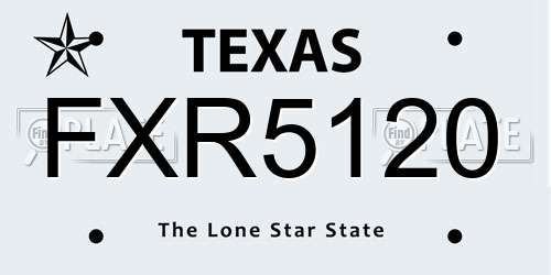 FXR5120 Texas License Plate