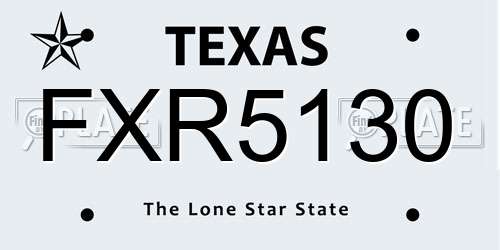 FXR5130 Texas License Plate