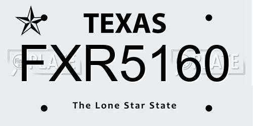 FXR5160 Texas License Plate