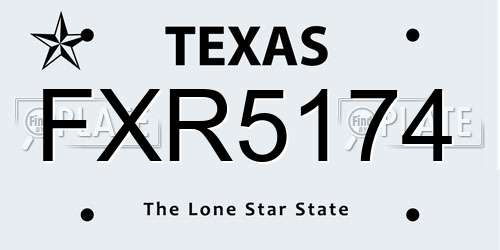 FXR5174 Texas License Plate