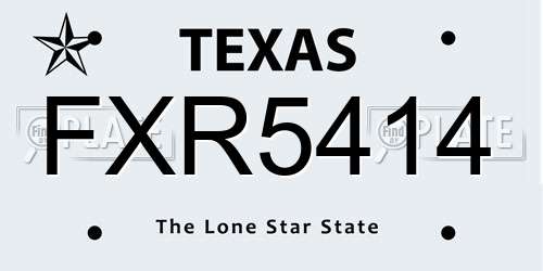FXR5414 Texas License Plate