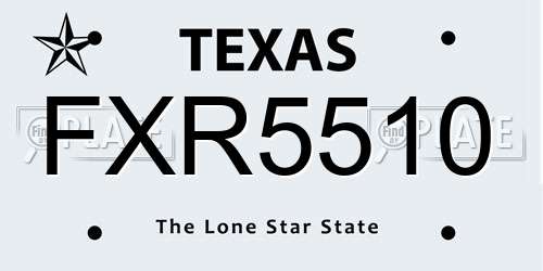 FXR5510 Texas License Plate