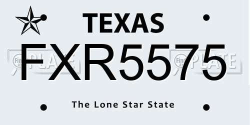 FXR5575 Texas License Plate