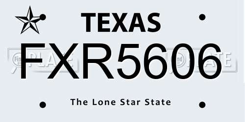 FXR5606 Texas License Plate
