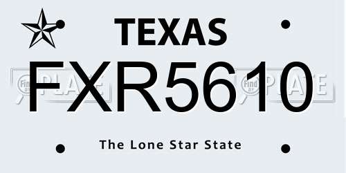 FXR5610 Texas License Plate