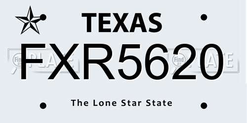 FXR5620 Texas License Plate