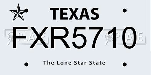 FXR5710 Texas License Plate