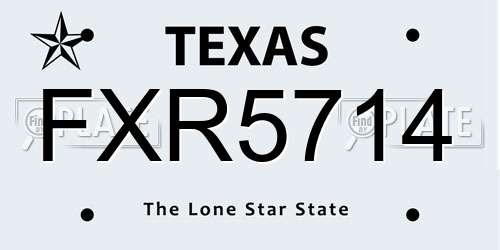 FXR5714 Texas License Plate