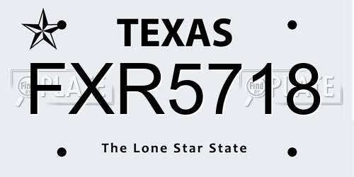 FXR5718 Texas License Plate