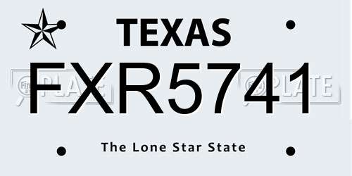FXR5741 Texas License Plate