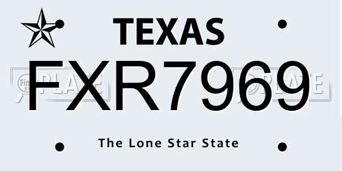 FXR7969 Texas License Plate