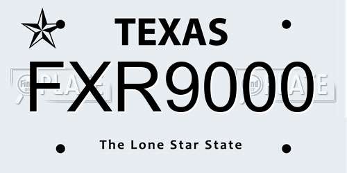 FXR9000 Texas License Plate