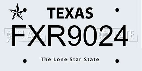 FXR9024 Texas License Plate