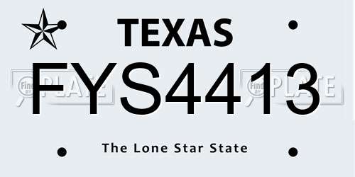 FYS4413 Texas License Plate