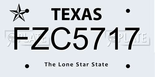FZC5717 Texas License Plate