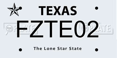 FZTE02 Texas License Plate
