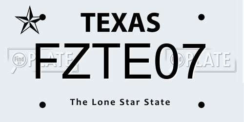 FZTE07 Texas License Plate