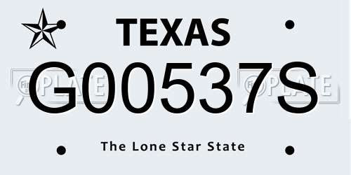 G00537S Texas License Plate