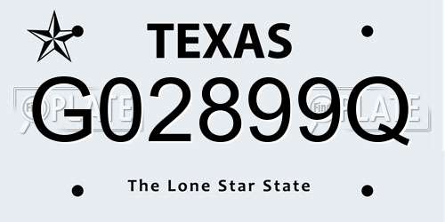 G02899Q Texas License Plate