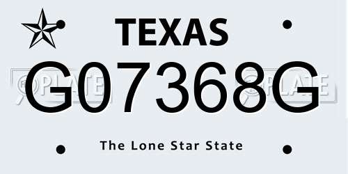 G07368G Texas License Plate