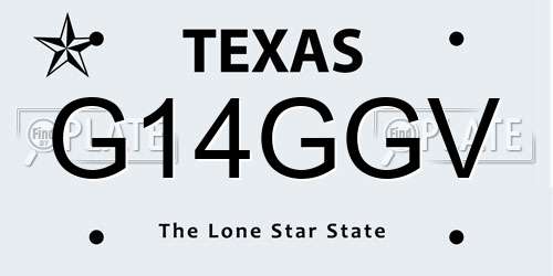 G14GGV Texas License Plate