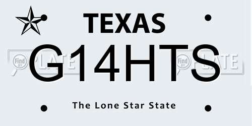 G14HTS Texas License Plate