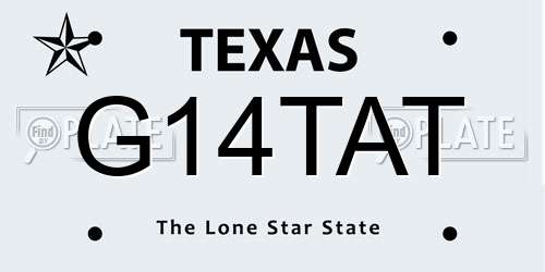 G14TAT Texas License Plate