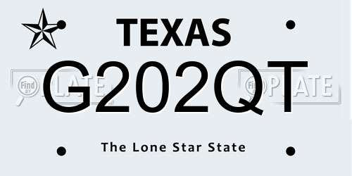 G202QT Texas License Plate
