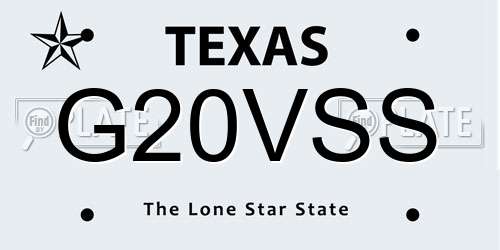 G20VSS Texas License Plate