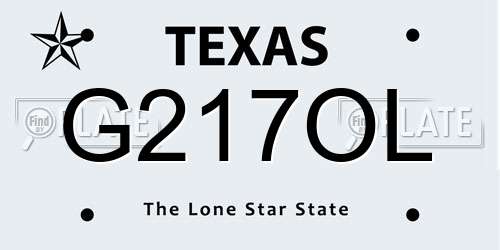 G217OL Texas License Plate