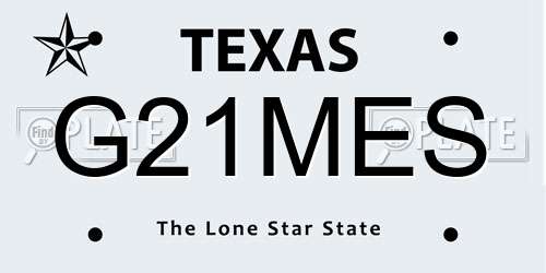 G21MES Texas License Plate