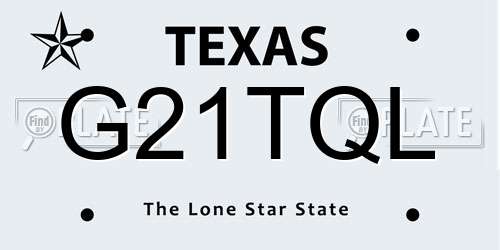 G21TQL Texas License Plate
