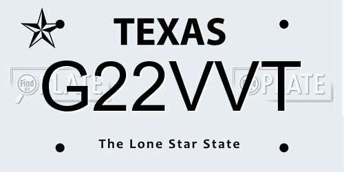 G22VVT Texas License Plate