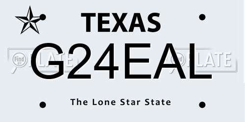 G24EAL Texas License Plate