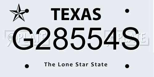G28554S Texas License Plate