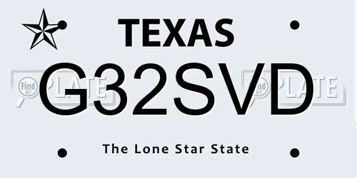 G32SVD Texas License Plate