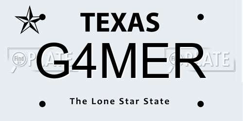 G4MER Texas License Plate
