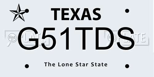 G51TDS Texas License Plate